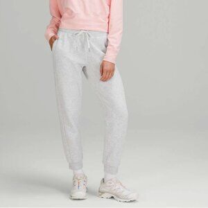 Lululemon Scuba High-Rise Fleece Jogger 28" Heathered Core Ultra Light Grey Sz 4
